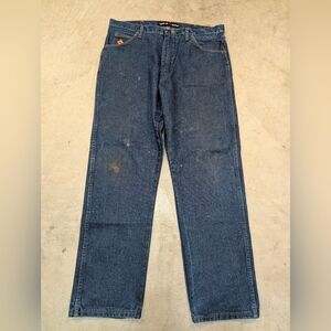 Wrangler FR31MWZ Jeans Mens 38x32 (38x32.5) Arc Rating 23.8 Stained